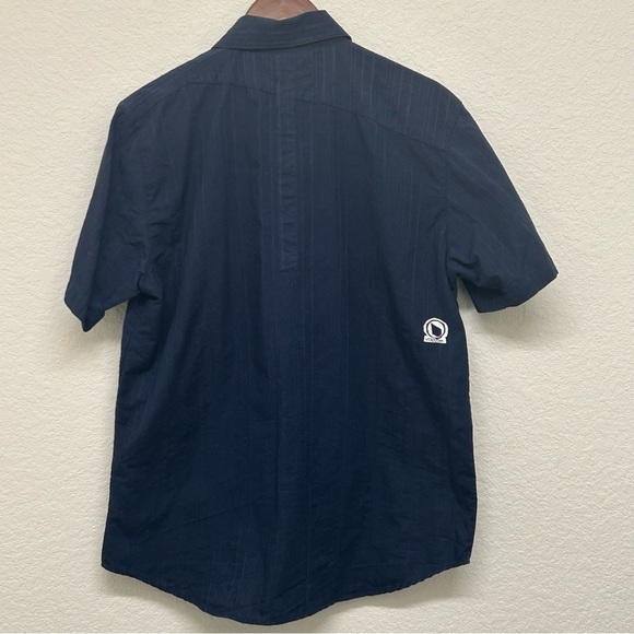 Volcom Dark Blue Casual Button Down Skater Vintage Y2K Shirt - Men’s Medium - Picture 2 of 11